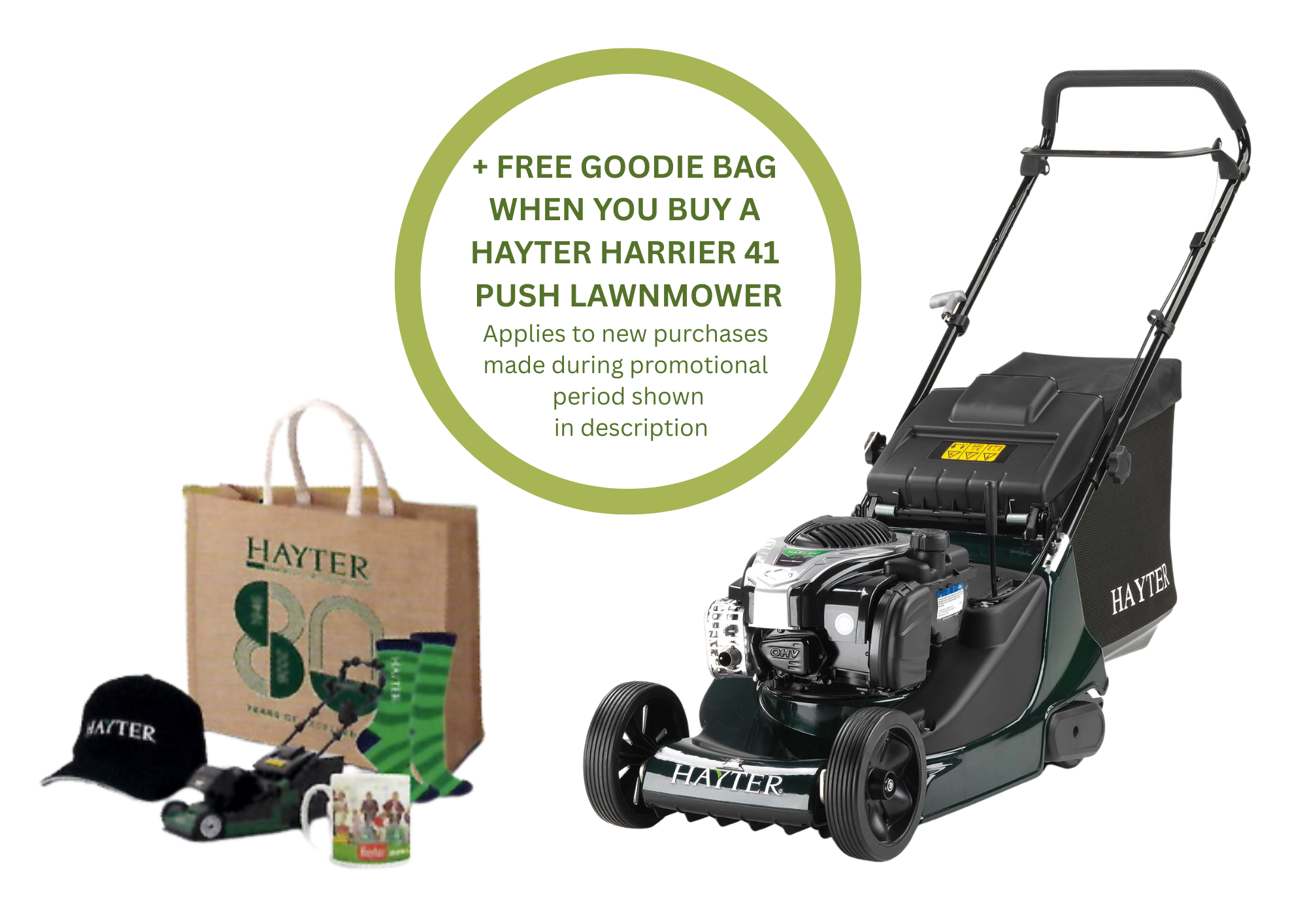 Hayter_Harrier_41_Push_Lawnmower_Goodie_Bag Hayter Harrier 41 Push Lawnmower - Image 1